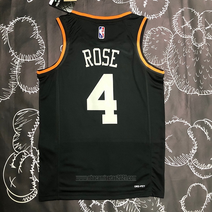 Camiseta New York Knicks Derrick Rose #4 Select Series Negro
